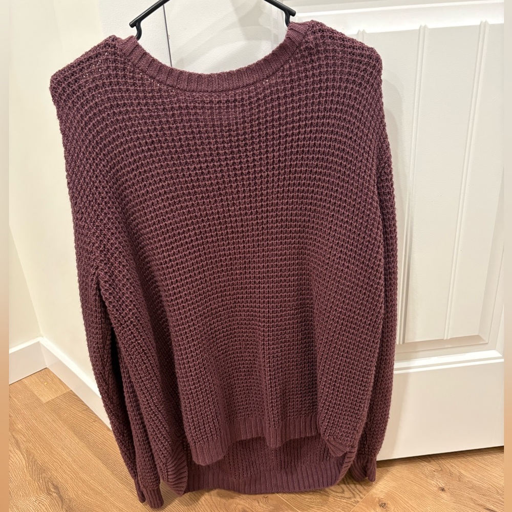 Zenana Maroon Crew Neck Sweater